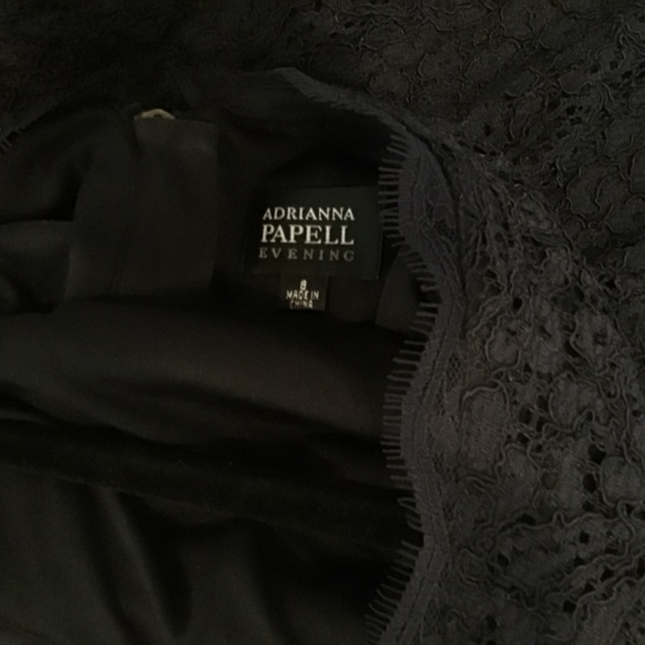Adrienne Papel Navy Lace Dress Size 8 new without tags - Picture 3 of 3